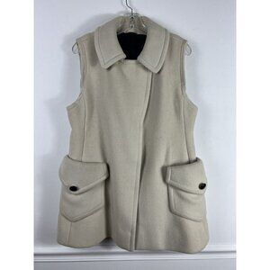 Vintage Wool Sleeveless Coatigan Cottagecore 70s Retro Timeless Quiet Luxury M